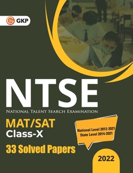 Paperback Ntse 2021-22: Class 10th (MAT + SAT) - 33 Solved Papers Book