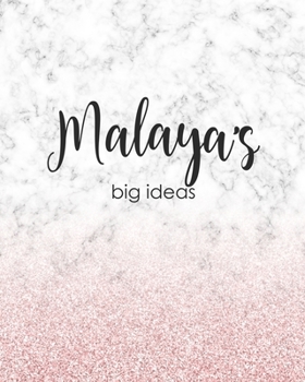 Paperback Malaya's Big Ideas: Personalized Notebook - 8x10 Lined Women's Journal Book