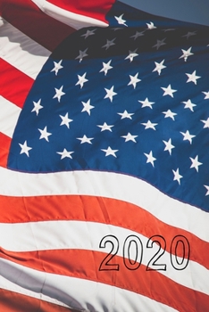 2020: Calendar, DIN-A5 paperback format, weekly planner with space for notes, holidays, year-round overview. White paper with simple, modern font, ... Flag Blue White Red USA German Version