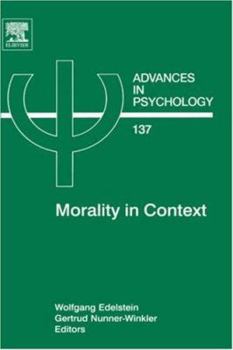 Hardcover Morality in Context: Volume 137 Book