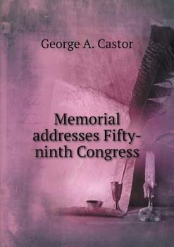 Paperback Memorial addresses Fifty-ninth Congress Book