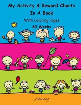 Paperback My Activity & Reward Charts In A Book With Coloring Pages (60 Weeks) Book