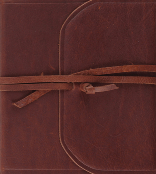 Leather Bound ESV Journaling Study Bible (Natural Leather, Brown, Flap with Strap) Book