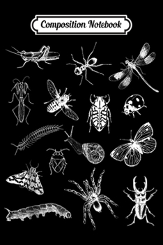 Composition Notebook: Bug Lover Collage Pattern Insect Lovers Kids Boy Journal/Notebook Blank Lined Ruled 6x9 100 Pages