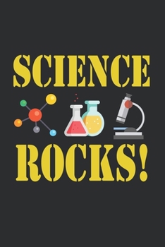 SCIENCE ROCKS!: Science journal notebook - Black Dotted Diary, Planner, Gratitude, Writing, Travel, Goal, Bullet Notebook Perfect gift for  science rock collection