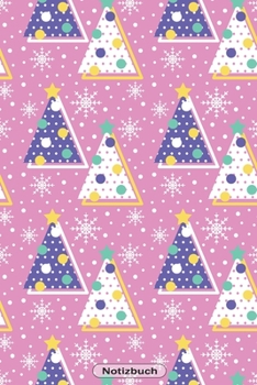 Notizbuch: Rosa Geschenkspapier Schneeflocken Muster 110 Seiten Punktkariert Dotgrid Journal | glänzendes Softcover | Notizbuch, Skizzenbuch, Schreibheft, Geschenkidee (German Edition)