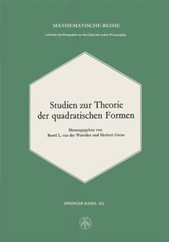 Paperback Studien Zur Theorie Der Quadratischen Formen [German] Book