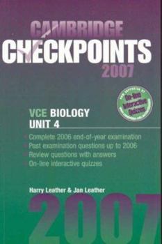 Paperback Cambridge Checkpoints VCE Biology Unit 4 Book