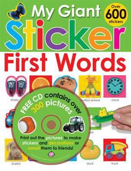 Paperback My Giant Sticker First Words (with CD) (Giant Sticker Activity) Book