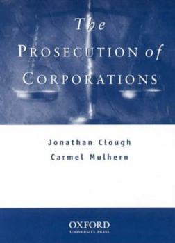 Paperback The Prosecution of Corporations Book
