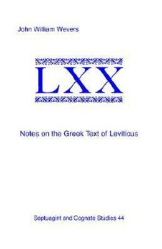 Paperback Notes on the Greek Text of Leviticus Book