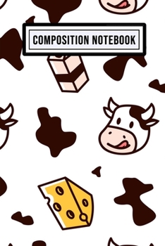 Cow Wide Ruled Composition Notebook: Cow Blank College Ruled Composition Notebook | 110 Pages | Pocket Size 6x9