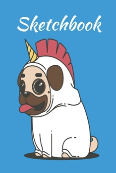 Sketch book: Cute Unicorn Kawaii Sketchbook for Girls Blank Paper for Drawing, Doodling or Learning to Draw, Sketch Books For Kids [120 pages | dotted paper | 6 x 9 inch | Soft Cover]