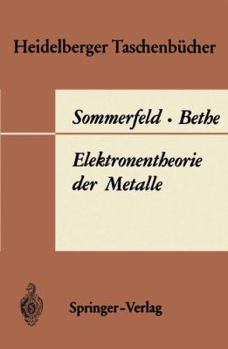 Paperback Elektronentheorie Der Metalle [German] Book