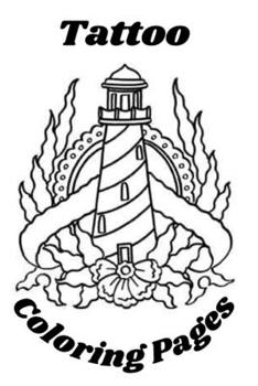 Paperback Tattoo Coloring Pages [Large Print] Book