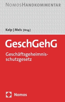 Hardcover Geschaftsgeheimnisschutzgesetz: Geschgehg [German] Book