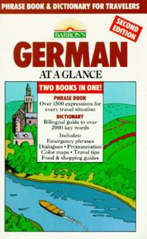 Paperback German at a Glance: Phrase Book and Dictionary for Travelers Book