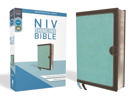 Imitation Leather NIV, Thinline Bible, Imitation Leather, Blue/Brown, Red Letter Edition Book
