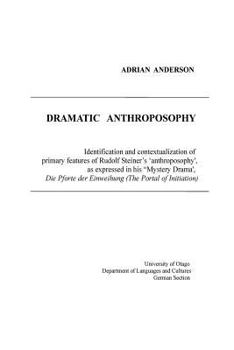Paperback Dramatic Anthroposophy Book