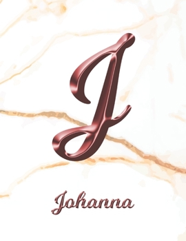 Johanna: 1 Year Weekly Planner with Note Pages (12 Months) | White Marble Rose Gold Pink Effect Letter J | 2020 - 2021 | Week Planning | Monthly ... | Plan Each Day, Set Goals & Get Stuff Done
