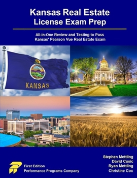 Paperback Kansas Real Estate License Exam Prep: All-in-One Review and Testing to Pass Kansas' Pearson Vue Real Estate Exam Book