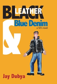 Hardcover Black Leather and Blue Denim Book