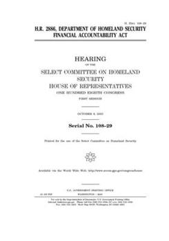 Paperback H.R. 2886, Department of Homeland Security Financial Accountability Act Book