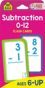 Paperback School Zone Subtraction 0-12 Flash Cards Book