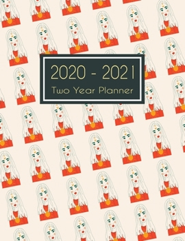 Paperback 2020-2021 Two Year Planner: Beautyful Women Two Year Planner, Two Year Calendar 2020-2021, Daily Monthly Planner 2020 Size 8.5 x 11 Inch, Business Book