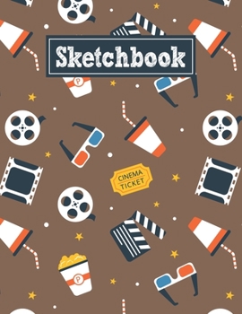 Sketchbook: 8.5 x 11 Notebook for Creative Drawing and Sketching Activities with Cinema Themed Cover Design
