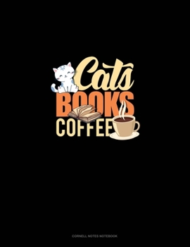 Paperback Cats Books Coffee: Cornell Notes Notebook Book