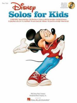 Paperback Disney Solos for Kids (Vocal Collection) with Online Audio Beginner Piano Sheet Music Easy Children Solo Songbook for Lessons 10 Classics for Recitals Book