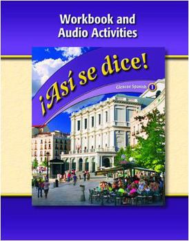 Paperback Asi Se Dice, Level 1, Workbook and Audio Activities Book