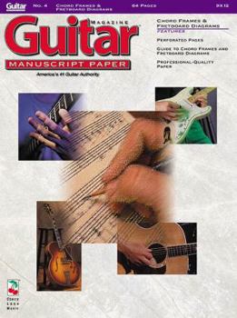 Paperback Guitar(tm) Magazine Manuscript Paper - #4 Chord Frames and Fretboard Diagrams - 9 Inch. X 12 Inch.: Guitar Manuscript Paper Book