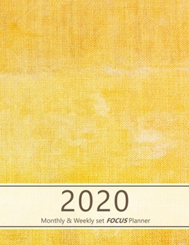Paperback 2020 Monthly & Weekly set focus Planner: Large. Monthly overview and Weekly layout with focus, tasks, to-dos and notes sections. Accomplish your goals Book