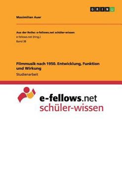Paperback Filmmusik nach 1950. Entwicklung, Funktion und Wirkung [German] Book