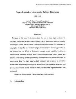 Paperback Figure Control of Lightweight Optical Structures Book