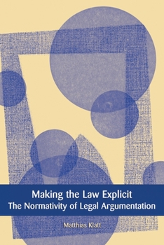 Hardcover Making the Law Explicit: The Normativity of Legal Argumentation Book