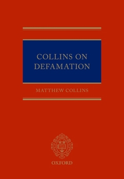 Hardcover Collins on Defamation Book