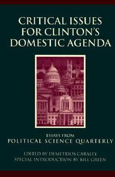 Paperback Critical Issues for Clinton's Domestic Agenda Book