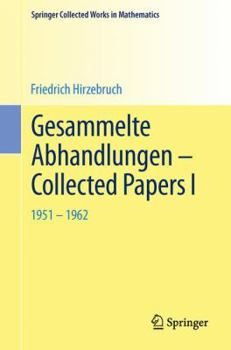 Paperback Gesammelte Abhandlungen - Collected Papers I: 1951-1962 [German] Book