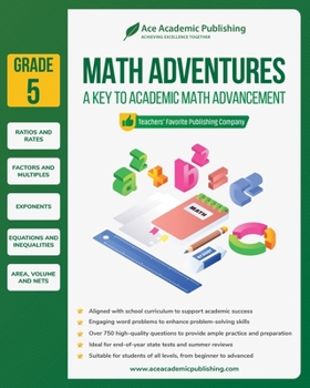 Paperback Math Adventures - Grade 5: A Key to Academic Math Advancement Book