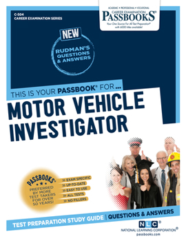 Paperback Motor Vehicle Investigator (C-504): Passbooks Study Guide Volume 504 Book
