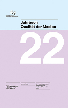 Hardcover Jahrbuch Qualitat Der Medien 2022 [German] Book