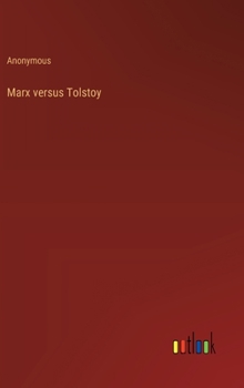 Hardcover Marx versus Tolstoy Book