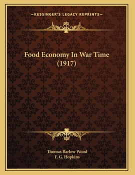 Paperback Food Economy In War Time (1917) Book