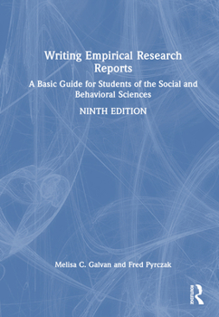 Hardcover Writing Empirical Research Reports: A Basic Guide for Students of the Social and Behavioral Sciences Book