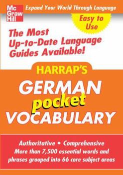 Paperback Harrap's German Pocket Vocabulary Book