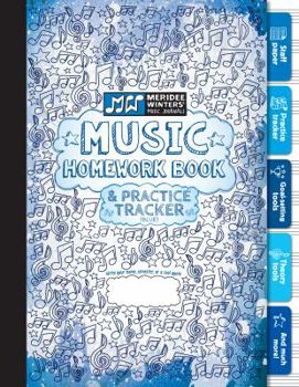 Paperback Music Homework Book and Practice Tracker: Blue Book