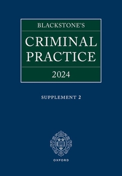 Paperback Blackstone's Criminal Practice 2024 Book